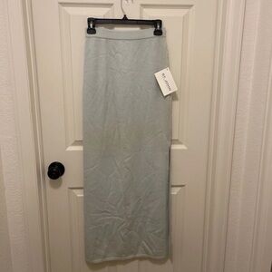 St. John Light Blue Maxi Skirt